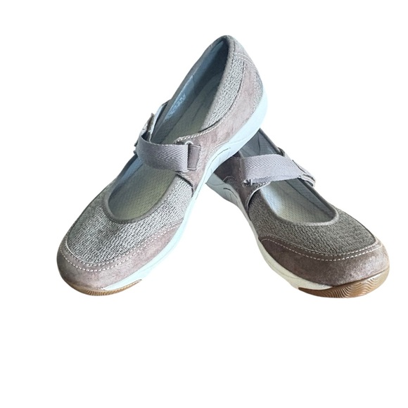 Dansko Shoes - Dansko Hennie Mesh Mary Jane Brown Leather / Manmade Flat Mushroom Shoe 37 / 6.5